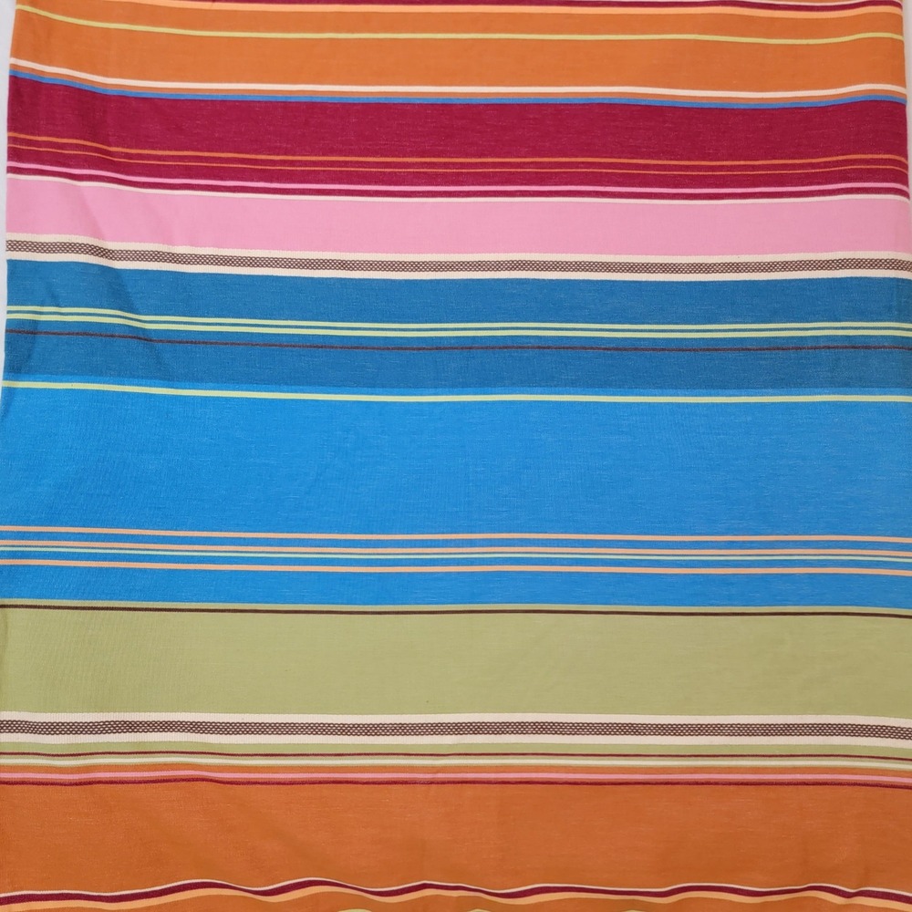 Pottery Barn Teen PBteen Twin Cotton Duvet Cover Multi Color Striped Heavy